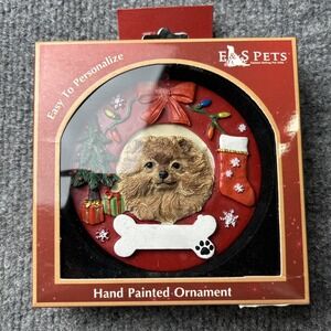 E & S Pets Christmas Ornament Pomeranian Dog Can Be Personalized New